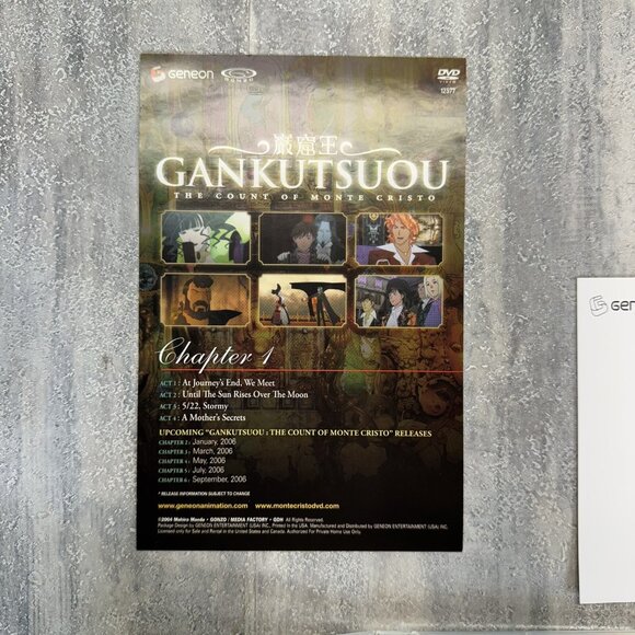 Gankutsuou: The Count of Monte Cristo - Chapter 1 (DVD, 2005) Anime Excellent - Picture 4 of 6